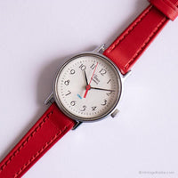 Antiguo Timex 377 BA Cell A5 reloj | Moda de correa roja reloj para ella