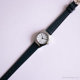 Vintage -Kutschenbüro Uhr für sie | Elegantes Silberton Uhr