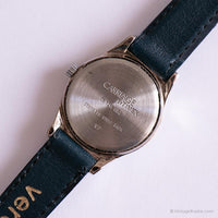 Oficina de carruaje vintage reloj para ella | Tono plateado elegante reloj