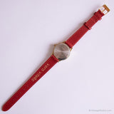 Vintage ▾ Timex CR 1216 Cell WR30M orologio | Crema Dialtra orologio rosso