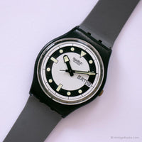 1984 Swatch الغواصين السود GB704 ساعة | تحصيل 1908s Swatch ساعات