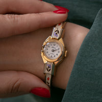 Schweizer hergestelltes Lara mechanisch Uhr mit Blumendetails | Einzigartige Uhren
