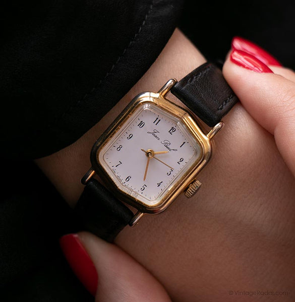 Gold-Tone Jean Paul Damas mecánicas reloj | Relojes vintage boho