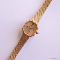 Tiny Gold-tone Jules Jurgensen Watch | Rectangular Dress Watch Vintage