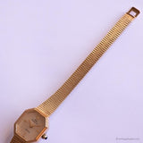 Winziger Gold-Ton Jules Jurgensen Uhr | Rechteckiges Kleid Uhr Jahrgang