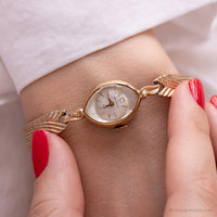 Helbros 21 Jewels Women's Luxury Watch | Gold-Tone Mechanical Watch