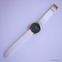 Benetton by Bulova Blue Watch with Floral Details | Vintage Women's Watch