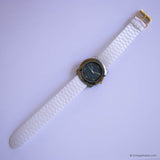 Benetton by Bulova Blue Watch with Floral Details | Vintage Women's Watch