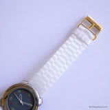 Benetton by Bulova Blue Watch with Floral Details | Vintage Women's Watch
