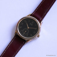 Antiguo Seiko 2838-0050 A0 cuarzo reloj | Pequeña esfera negra Seiko reloj