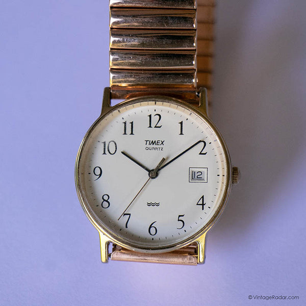 Vintage 90s Timex Quartz Date Watch | 1990s Best Timex USA Watches
