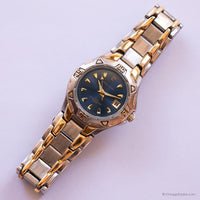 Vintage Blue-Dial Pierre Cardin Watch for Her | Two-tone Quartz Watch