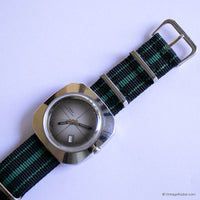 Rare Mechanical Silver-tone Timex Watch | Mens Square Timex Date Watch