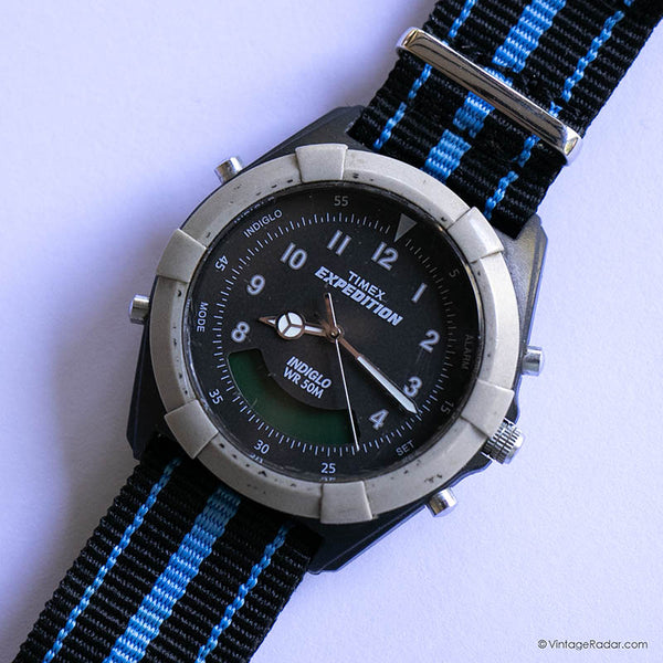 كلاسيكي Timex Expedition Indiglo Watch | التناظرية الرقمية الرجعية Timex يشاهد