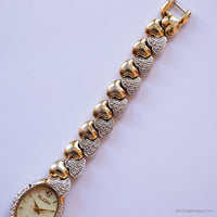 Vintage Elgin Quartz Watch for Ladies | Dainty Two-Tone Occasion Watch