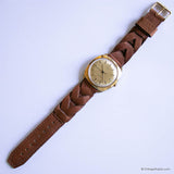 80s Vintage Timex Electric 26080 Mens Wristwatch with Champagne Dial