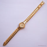 Vintage Gold-Tone Elgin Quartz Watch for Ladies with Champagne Dial