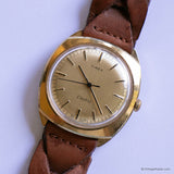 80s Vintage Timex Electric 26080 Mens Wristwatch with Champagne Dial