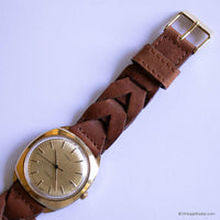 80s Vintage Timex Electric 26080 Mens Wristwatch with Champagne Dial