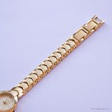 Vintage Gold-Tone Elgin Quartz Watch for Ladies with Champagne Dial