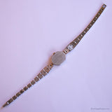 Vintage Two-tone Helbros Quartz Watch for Ladies with Gray Dial