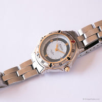 Dufonte de tono plateado vintage de Lucien Piccard Quartz reloj para mujeres