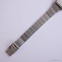 Vintage Silver-tone Oscar de la Renta Rectangular Watch for Women