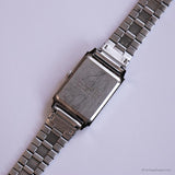 Vintage Silver-tone Oscar de la Renta Rectangular Watch for Women