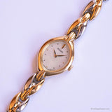 Vintage Gold-tone Pulsar Quartz Watch for Her with Pearly Dial