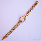 Vintage Pulsar Dress Watch for Her | Pearly Dial & Gold-tone Bracelet