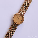 Vintage Seiko 7N29-F070 Quartz Watch Gold-tone Case Champagne Dial