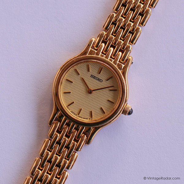 Seiko 1N00-1E80 R1 Japan Quartz Watch for Ladies Gold-tone Vintage