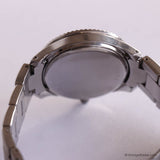 Vintage 38mm Fossil Day Date Watch for Her with White Stones