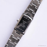 Tono plateado vintage Elgin reloj para mujeres con brazalete de acero inoxidable
