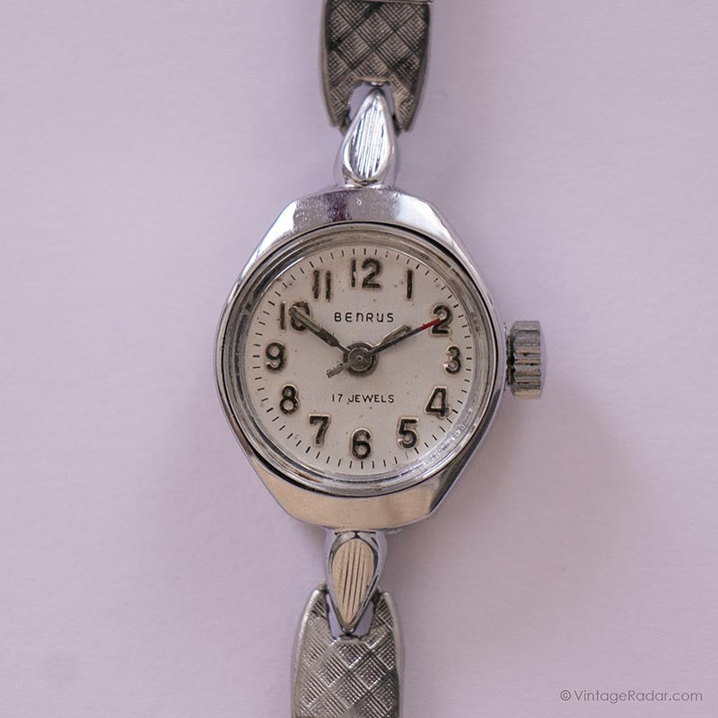 Silver-Tone 17 Jewels Benrus Mechanical Watch | Vintage Ladies Watch ...