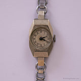 Antike silberfarbene mechanische Uhr | 1950er Jahre French Vintage Uhr