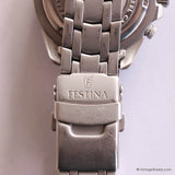 Vintage Festina Chrono Bike Date Watch for Men with Blue Sub-dials