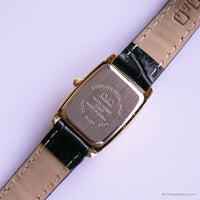Q&Q de dial negro rectangular vintage por Citizen Cuarzo reloj para mujeres