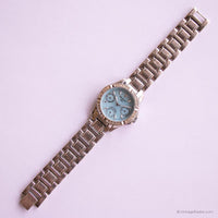 Antiguo Armitron Ahora dial azul reloj Para ella con pulsera de acero inoxidable