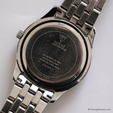 Vintage Silver-tone Guess Moonphase Watch for Ladies with White Stones