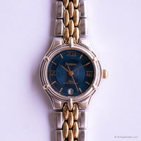 Vintage zweifarbig Armitron Jetzt Frauen Uhr mit dunkelblauem Zifferblatt