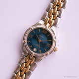 Vintage zweifarbig Armitron Jetzt Frauen Uhr mit dunkelblauem Zifferblatt