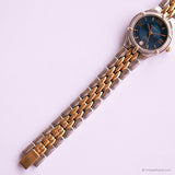 Vintage dos tonos Armitron Ahora las mujeres reloj con dial azul marino