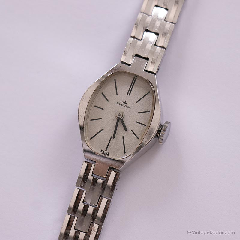 Rare Silver-tone Dugena Mechanical Watch 