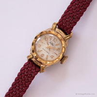 Pequeña vintage de tono de oro francés reloj | Art-Deco 15 Rubis Damas reloj