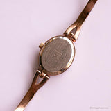 Vintage Rose-Gold Oval Armitron Uhr Für Frauen mit braunen Edelsteinen