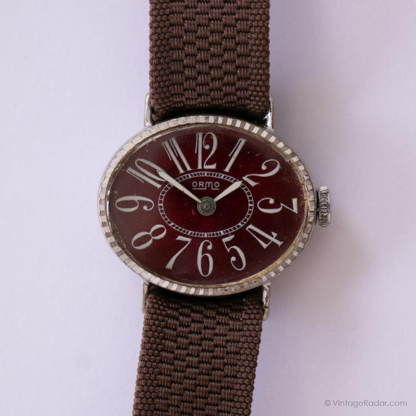 RARE Red-Dial Ormo Mechanical Watch For Women | Vintage German Watch