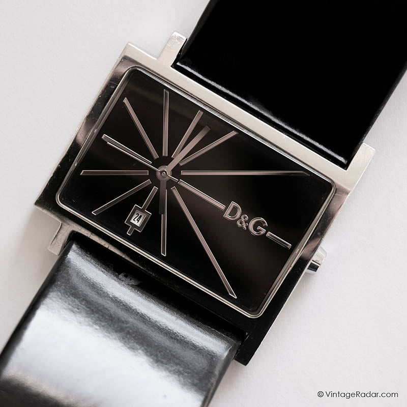 Vintage D&G Dolce & Gabbana Time Square Open-Frame Watch  display picture 3