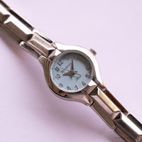 Vintage Blue-Dial Armitron Now Watch for Her with Silver-tone Bracelet