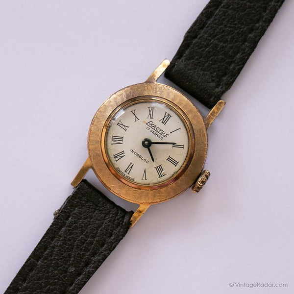 Vintage mécanique exact montre | 17 bijoux faits suisses Incabloc montre